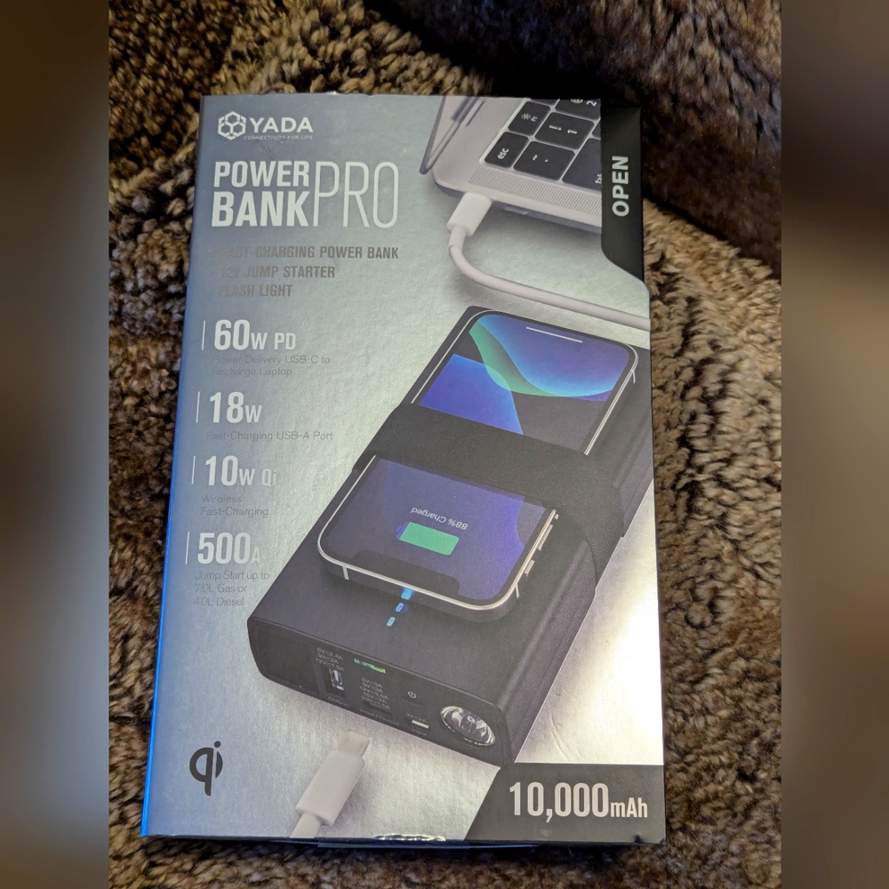 YADA Power Bank Pro, 60W USB-C, Car Battery Jump Starter, 10W Wireless Charger/1